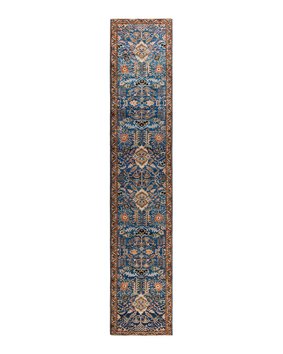 Serapi, One-of-a-Kind Hand-Knotted Area Rug  - Light Blue, 2' 10" x 15' 7"