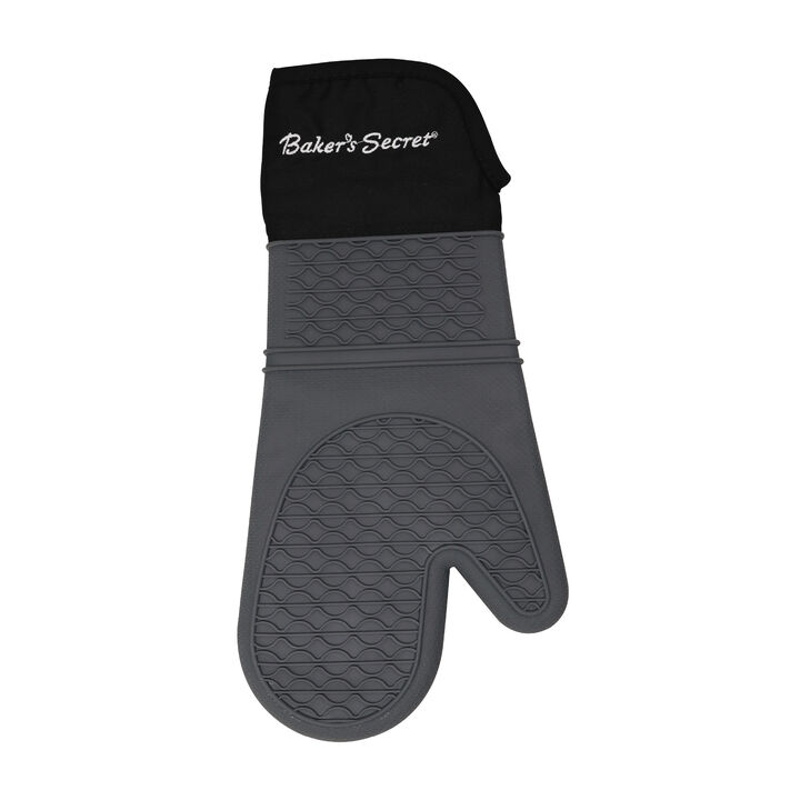 Baker's Secret Anti-Slip Oven Glove, Silicone Waterproof Kitchen Glove, Kitchen Essentials