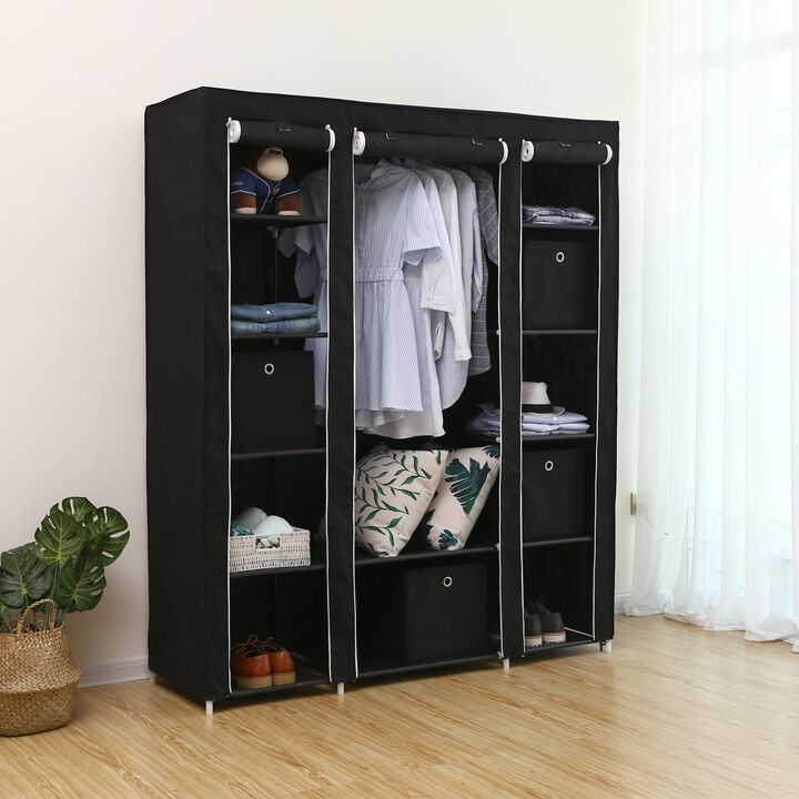 Hivvago Black Portable Clothes Closet
