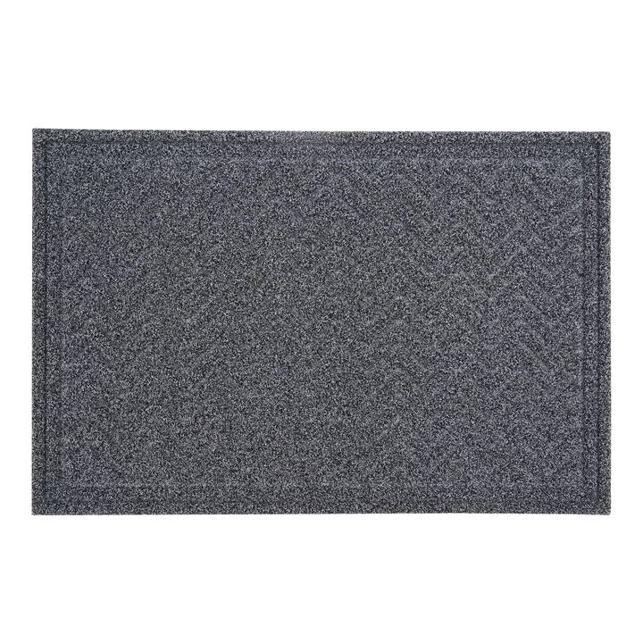 24"X35" Large Chevron Coir Doormat, Grey