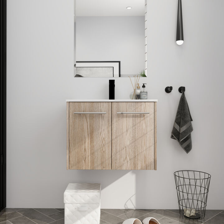 24 Inch Wall Mounted Bathroom Vanity(KD-Packing)