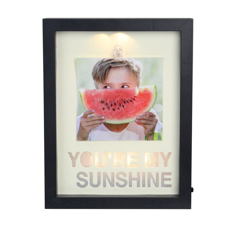 LED Lighted You're My Sunshine Picture Frame with Clip - 4" x 4"