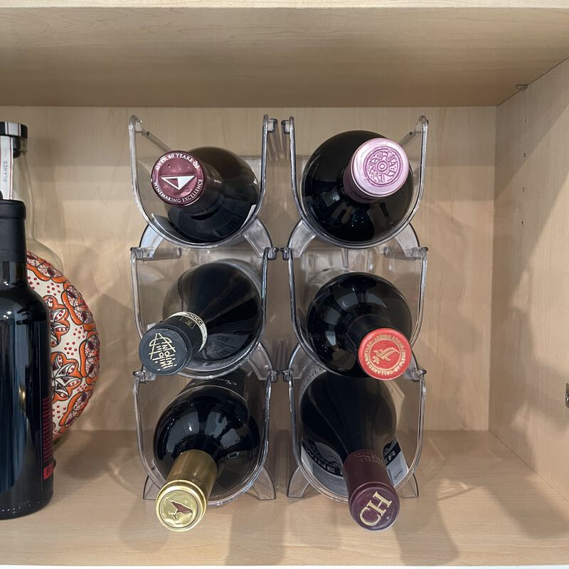 8 x 4 Acrylic Wine Bottle Holder, 4-Pack