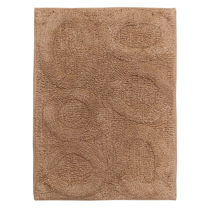 Super Soft Cotton Non Skid Back Sinking Bath Rug 20" x 30" Natural by Castle Hill