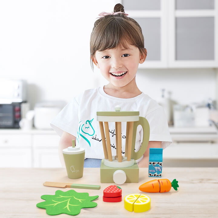 Teamson Kids - Little Chef Frankfurt Wooden Blender play kitchen accessories - Green