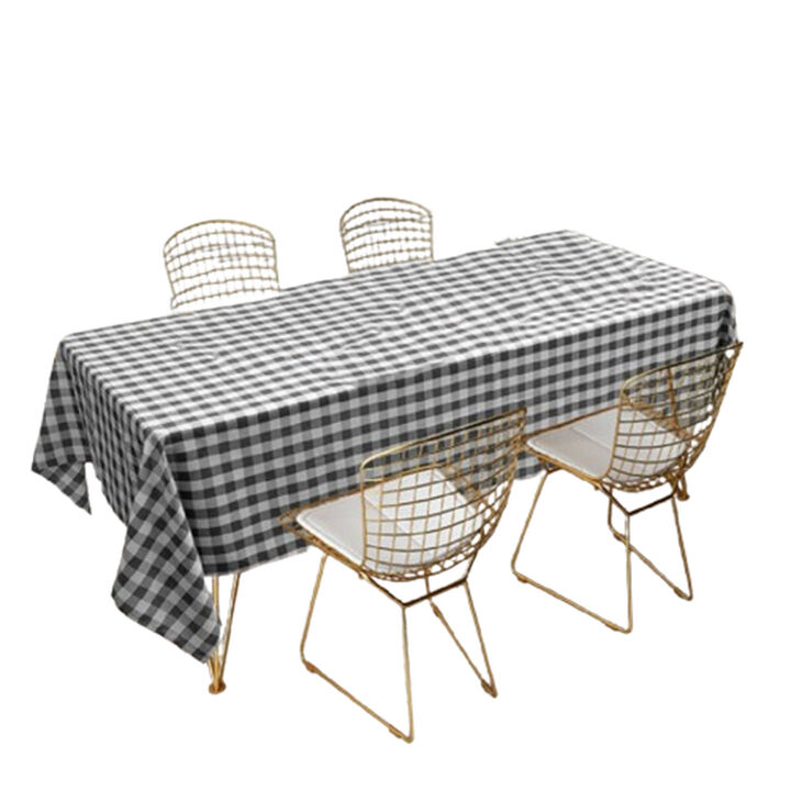 10 Pcs 60" x 102" Rectangular Polyester Checker Kitchen Tablecloth