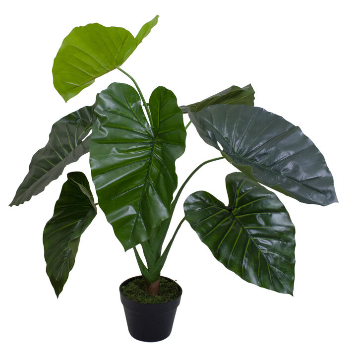 40" Green Artificial Taro Potted Plant