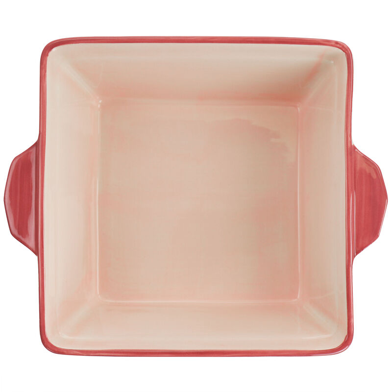 Spice by Tia Mowry Goji Blossom 2qt Square Stoneware Baker Pan in Pink