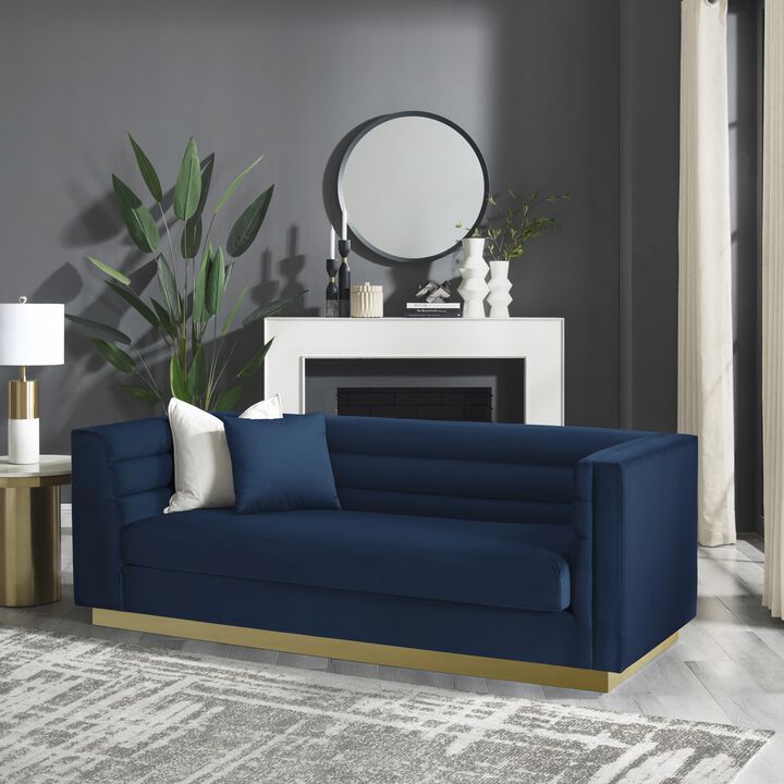 Inspired Home Eila Velvet 3 Seat Sofa