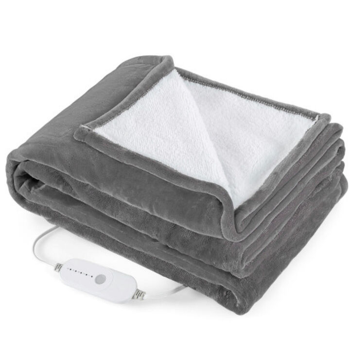 84 x 62 Inch Heated Blanket Electric Throw with 5 Heating Levels
