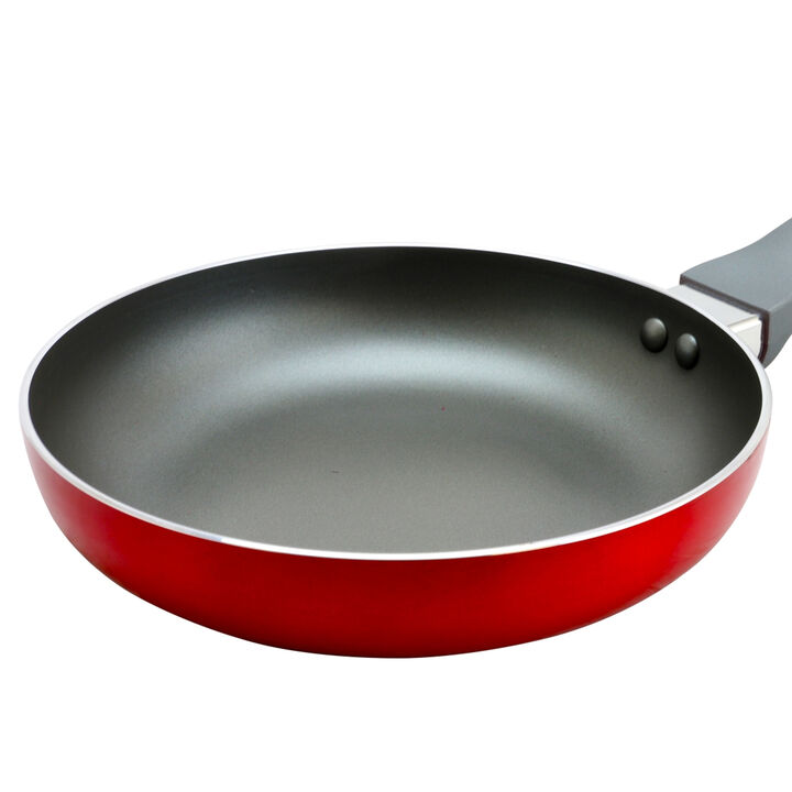 Oster Herscher 8 Inch Aluminum Frying Pan in Red