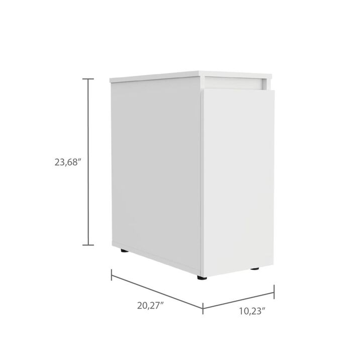 Ventus Bathroom Storage Cabinet, Liftable Top, One Drawer -White