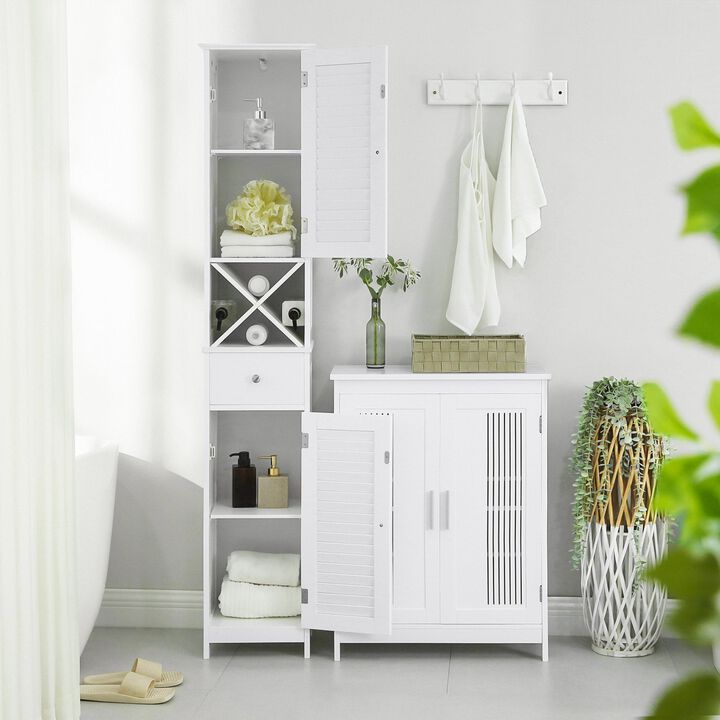 BreeBe Freestanding Storage Cabinet White