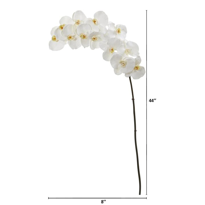 Nearly Natural 44-in Phalaenopsis Orchid Artificial Flower (Set of 3)