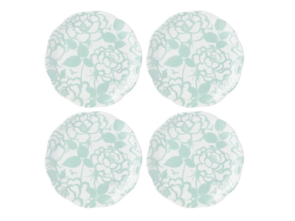 Lenox Butterfly Meadow Cottage Set of 4 Accent Plates