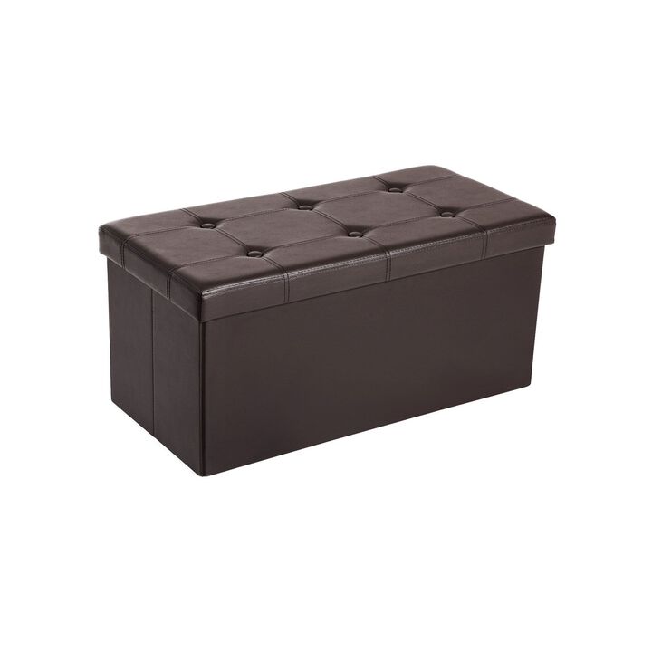 Hivvago Faux Leather Ottoman Bench