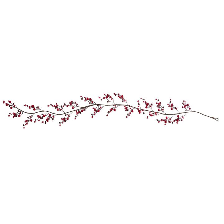 Nearly Natural 6-ft Red Berry Artificial Garland (Set of 2)