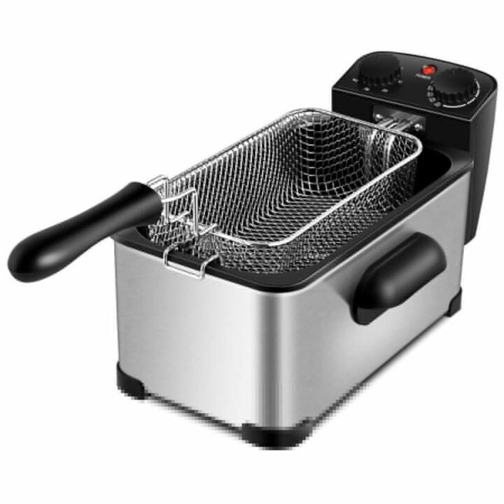 Hivvago 3.2 Quart Electric Stainless Steel Deep Fryer with Timer