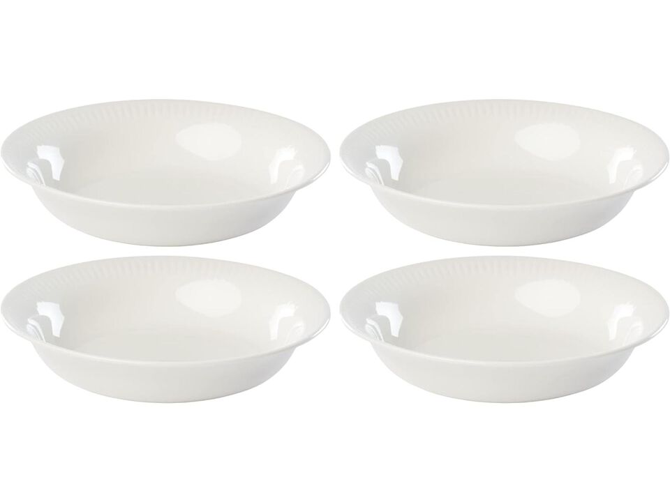 Lenox White Profile Porcelain 4-Piece Pasta Bowl Set