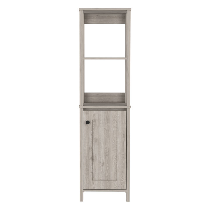 Hanover 4-Shelf Linen Cabinet Light Grey