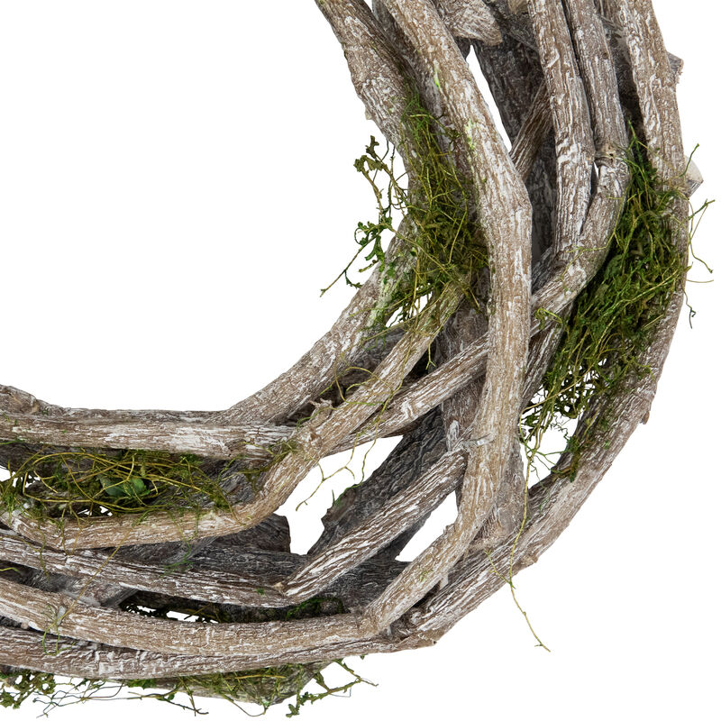 Twig and Moss Artificial Spring Wreath - 8"