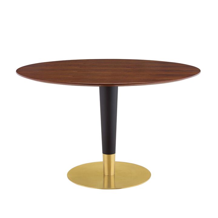 Modway - Zinque 47" Dining Table Gold Walnut