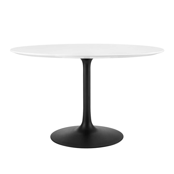 Modway - Lippa 48" Round Dining Table Black White