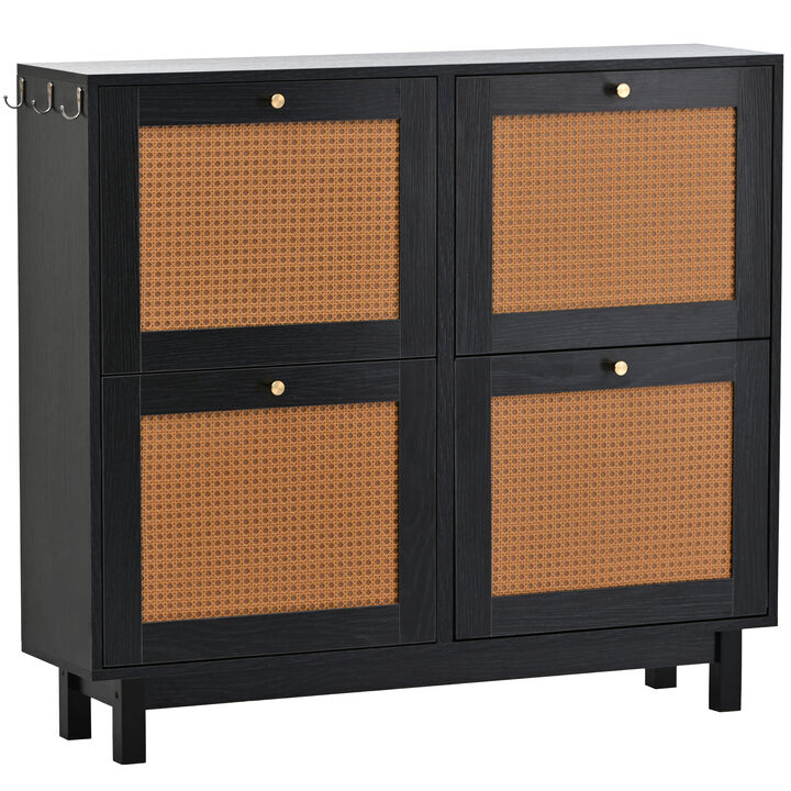 Merax Shoe Cabinet with 4 Flip Drawers