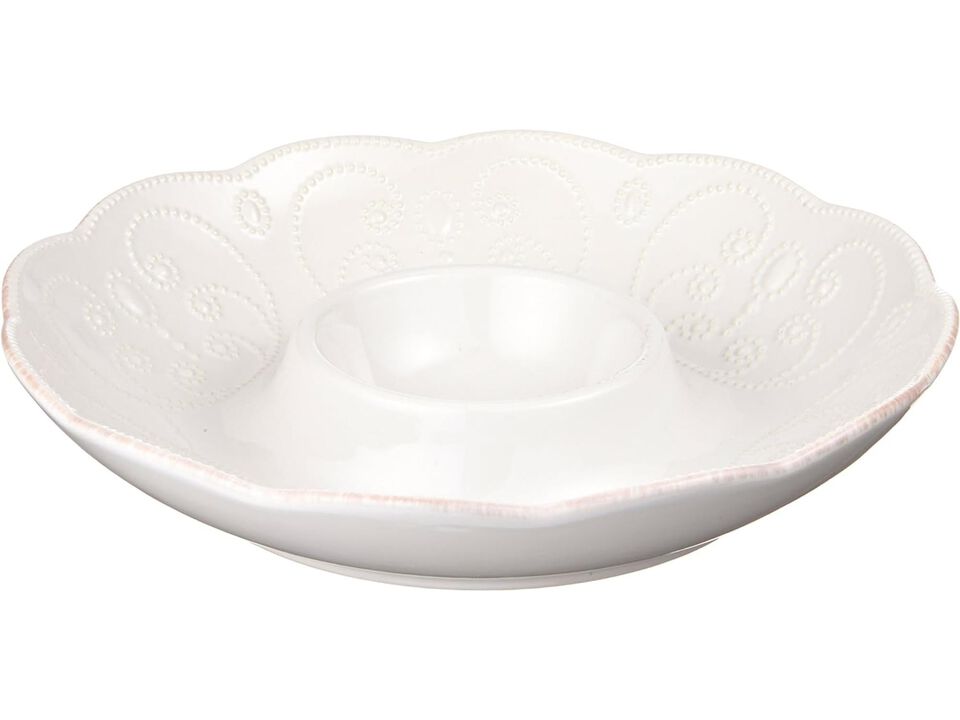 Lenox French Perle Chip and Dip Tray, White