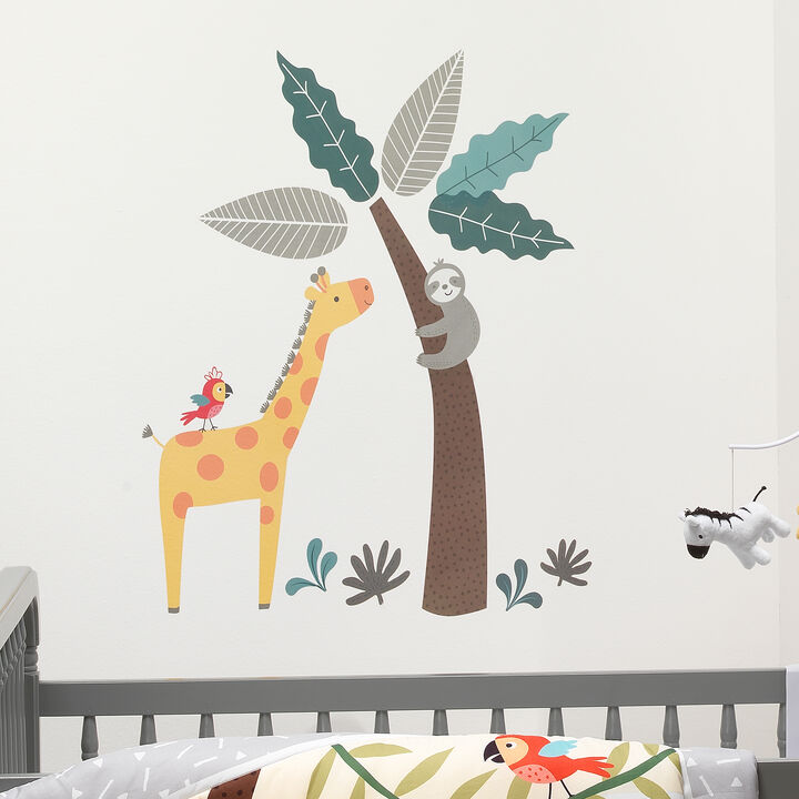 Bedtime Originals Mighty Jungle Animals Wall Decals - Giraffe/Sloth/Tree