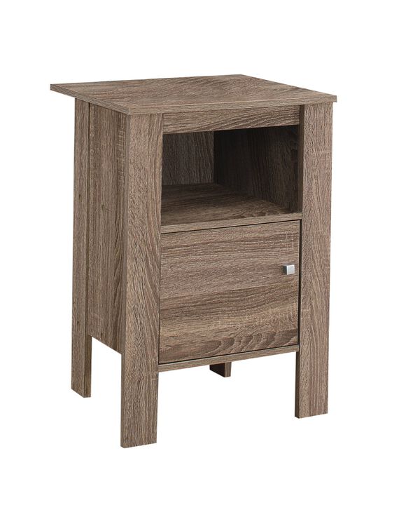 Monarch Specialties I 2136 Accent Table, Side, End, Nightstand, Lamp, Storage, Living Room, Bedroom, Laminate, Brown, Transitional