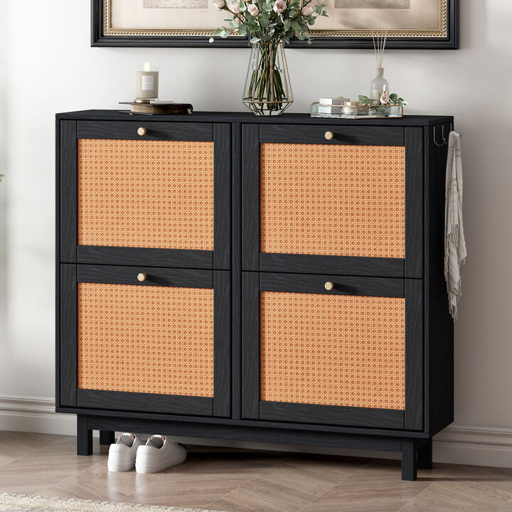 Merax Shoe Cabinet with 4 Flip Drawers