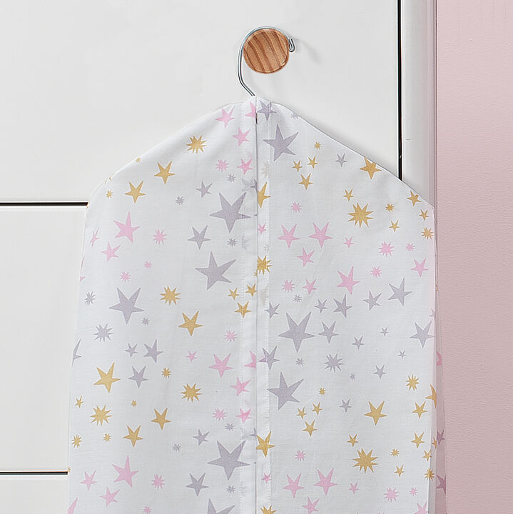 Bedtime Originals Rainbow Unicorn Pink/Purple/Gold Stars Diaper Stacker