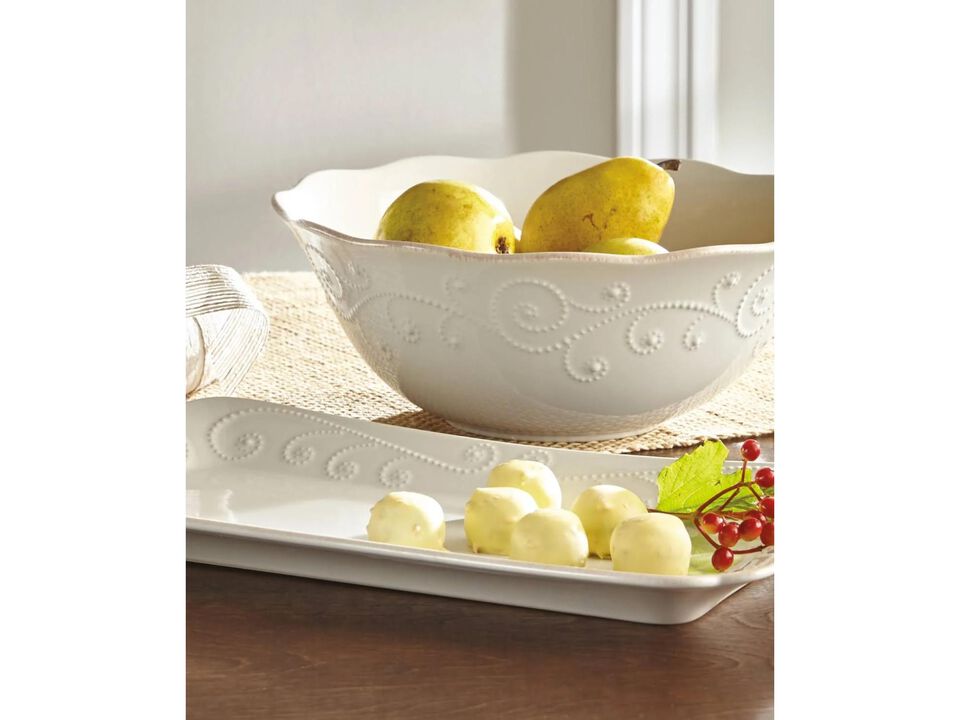 Lenox French Perle Hors D'Oeuvre Tray, 13.5-Inch, White