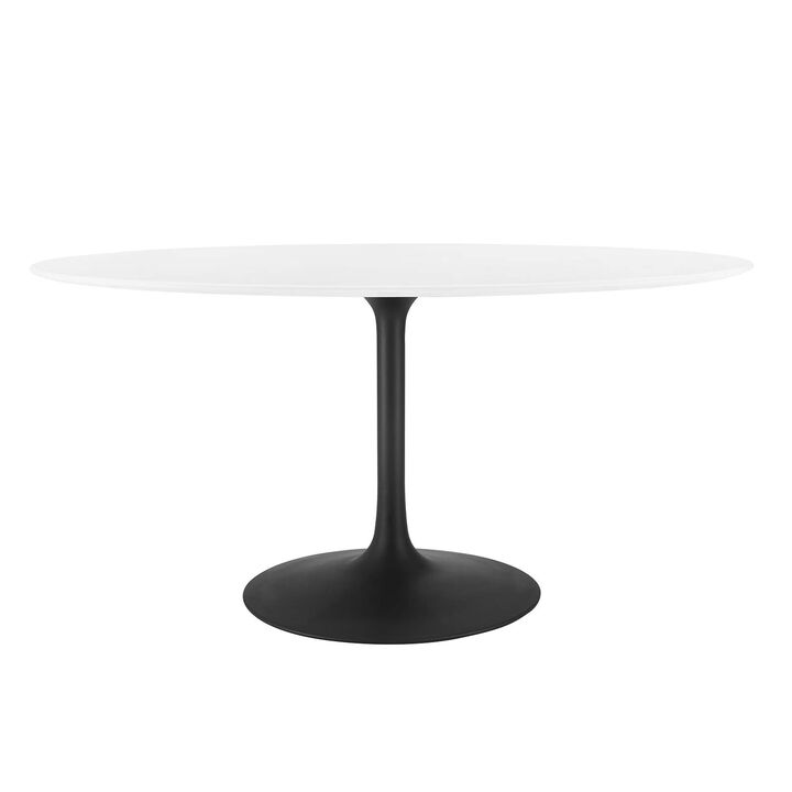 Modway - Lippa 60" Oval Dining Table Black White