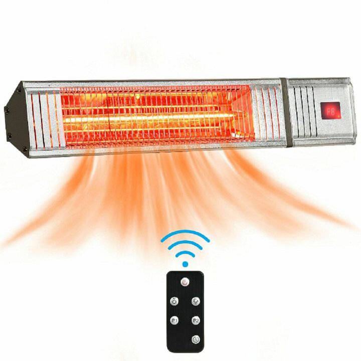 1500W Infrared Patio Heater with Remote Control and 24H Timer for Indoor and Outdoor