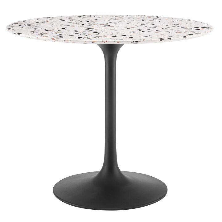 Modway - Lippa 36" Round Terrazzo Dining Table Black White