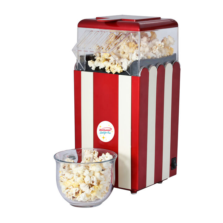 Brentwood PC-488R Classic Striped 8-Cup Hot Air Popcorn Maker