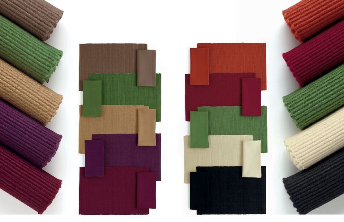 Pack of 6 Sage Green Ribbed Design Rectangular Placemats 19"