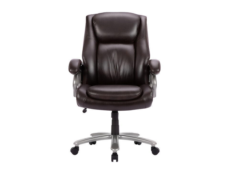 Executive PU Leather Office Chair, Big and Tall Computer Desk Chair With Padded Arms