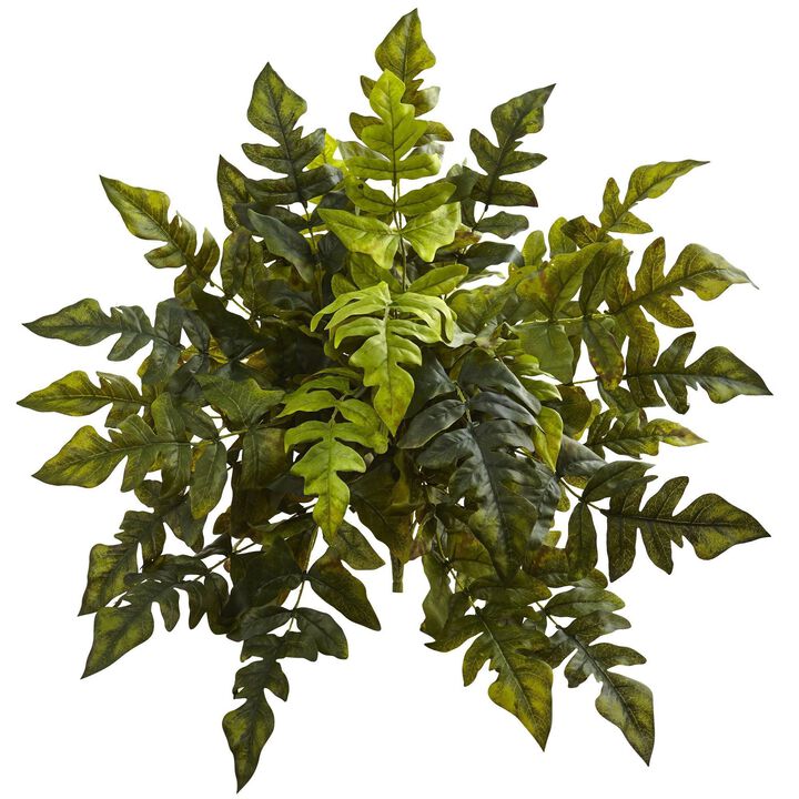 Nearly Natural 24-in Holly Fern Artificial Plant (Set of 2)
