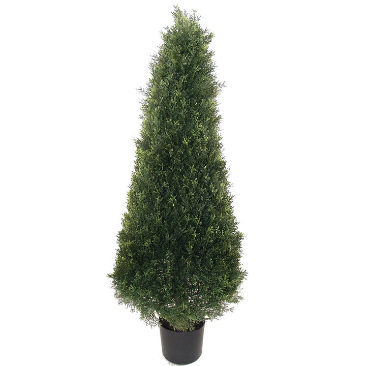 52" Artificial Cedar Cone Topiary in Pot - Lifelike & Realistic Design - Easy Maintenance Faux Plant Decor - Indoor/Outdoor Greenery - Perfect Accent for Home & Garden - Everlasting, UV-Resistant Beauty