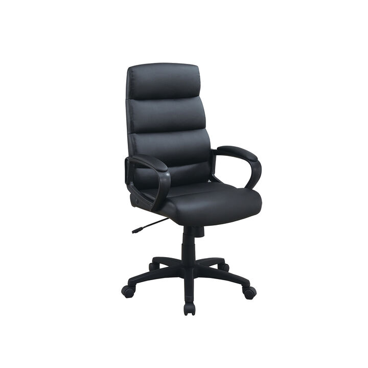 High-Back Adjustable Height Office Chair in Black