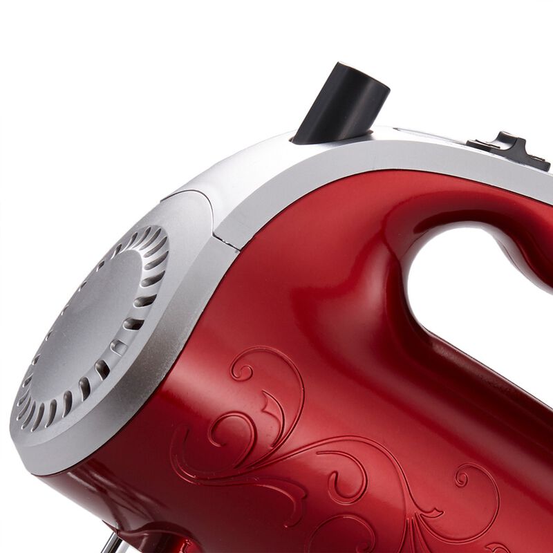 Brentwood 5 Speed Hand Mixer- Red