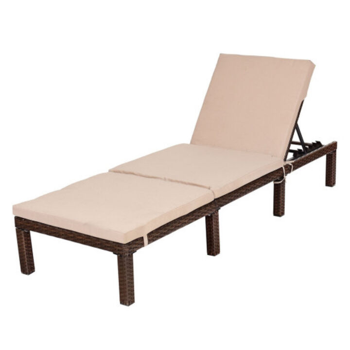 4 Position Adjustable Chaise Lounge Chair