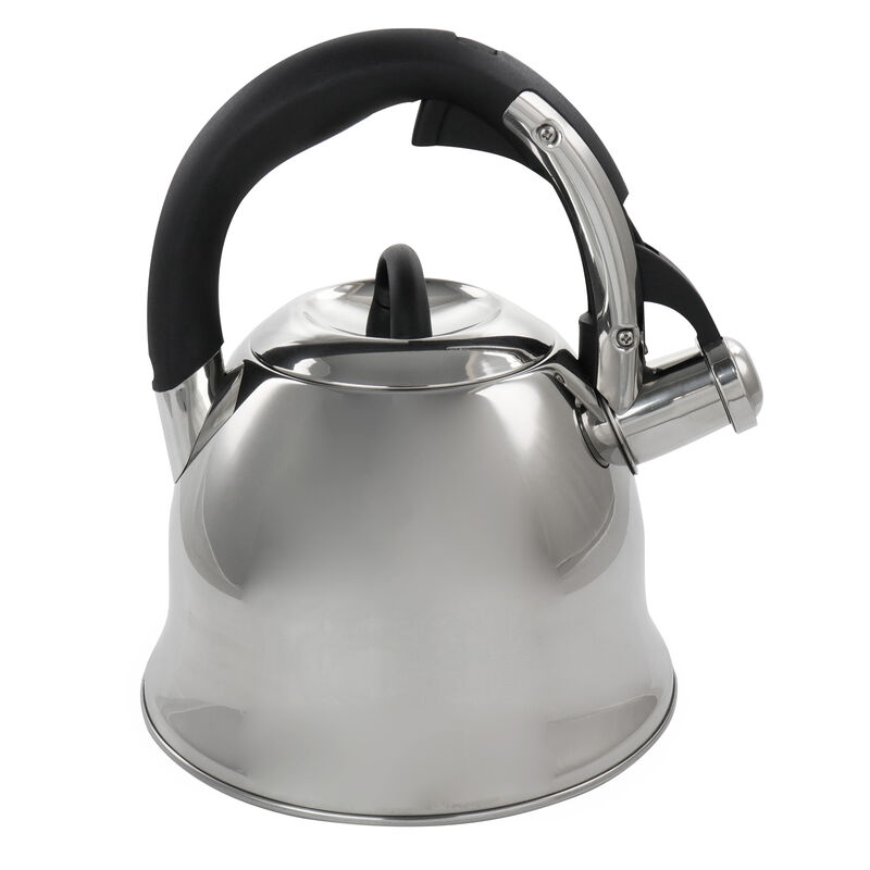 Mr. Coffee Coffield 1.8 Quart Stainless Steel Whistling Tea Kettle with Bakelite Handles