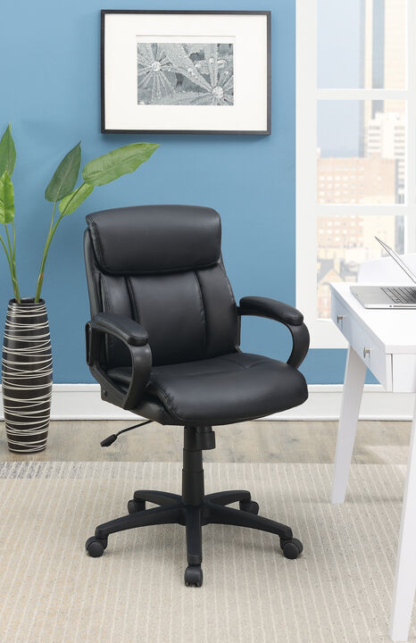 Standard Back Upholstered Office Chair, Black