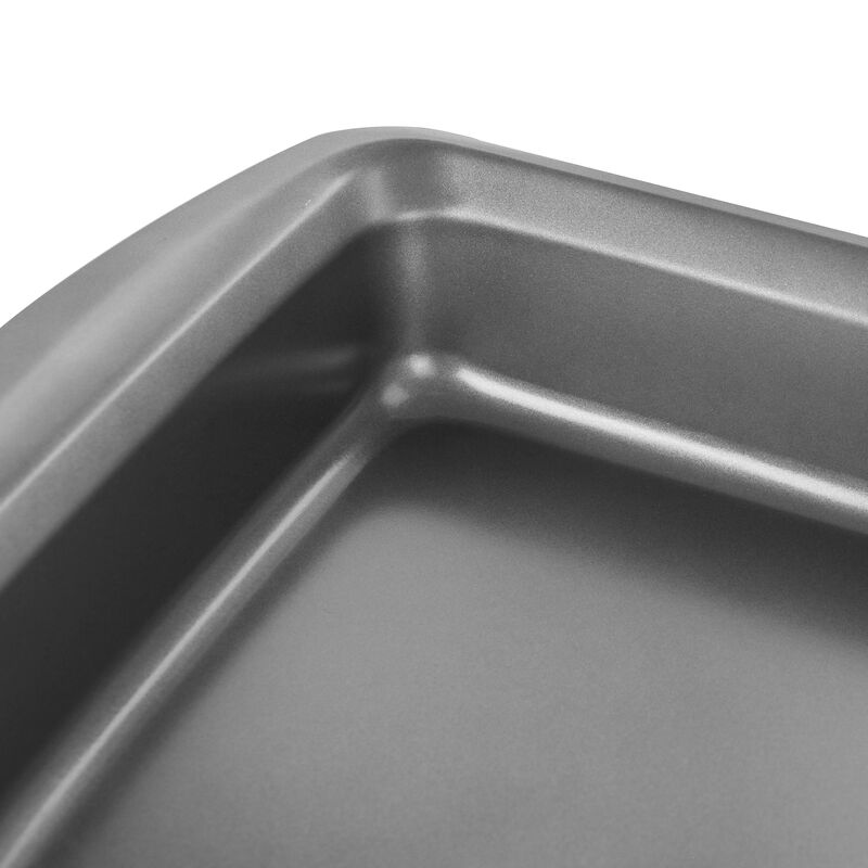 Gibson Baker's Friend 16.75 Inch Nonstick Steel Roasting Pan in Gray
