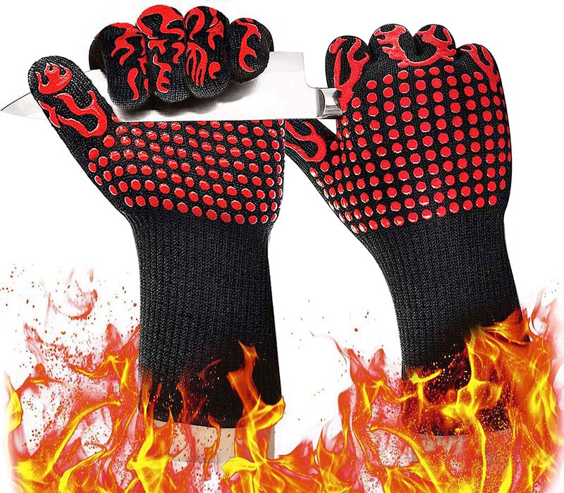 18 inch Extreme Heat Resistant Grill Gloves - 1 Pair