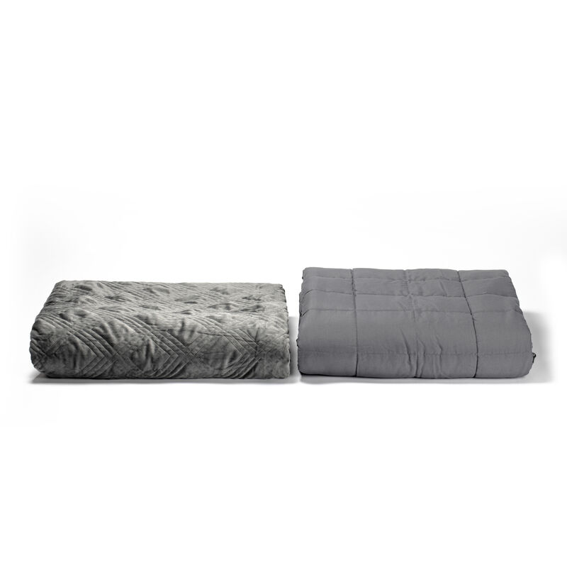 Hush Iced 2.0 The Original Cooling Weighted Quilted Blanket in Grey